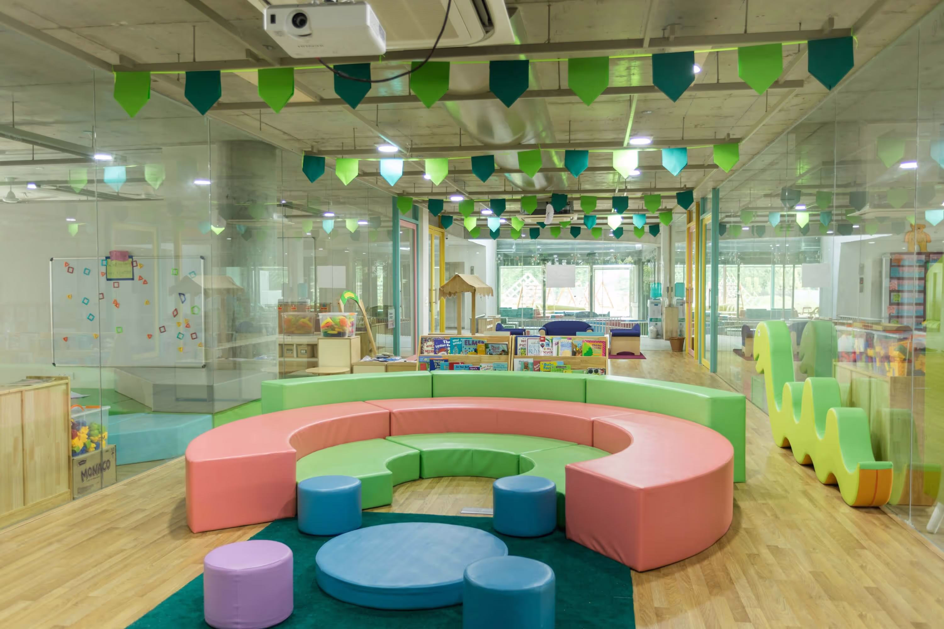 Education and community setting where effective ventilation supports indoor air quality
