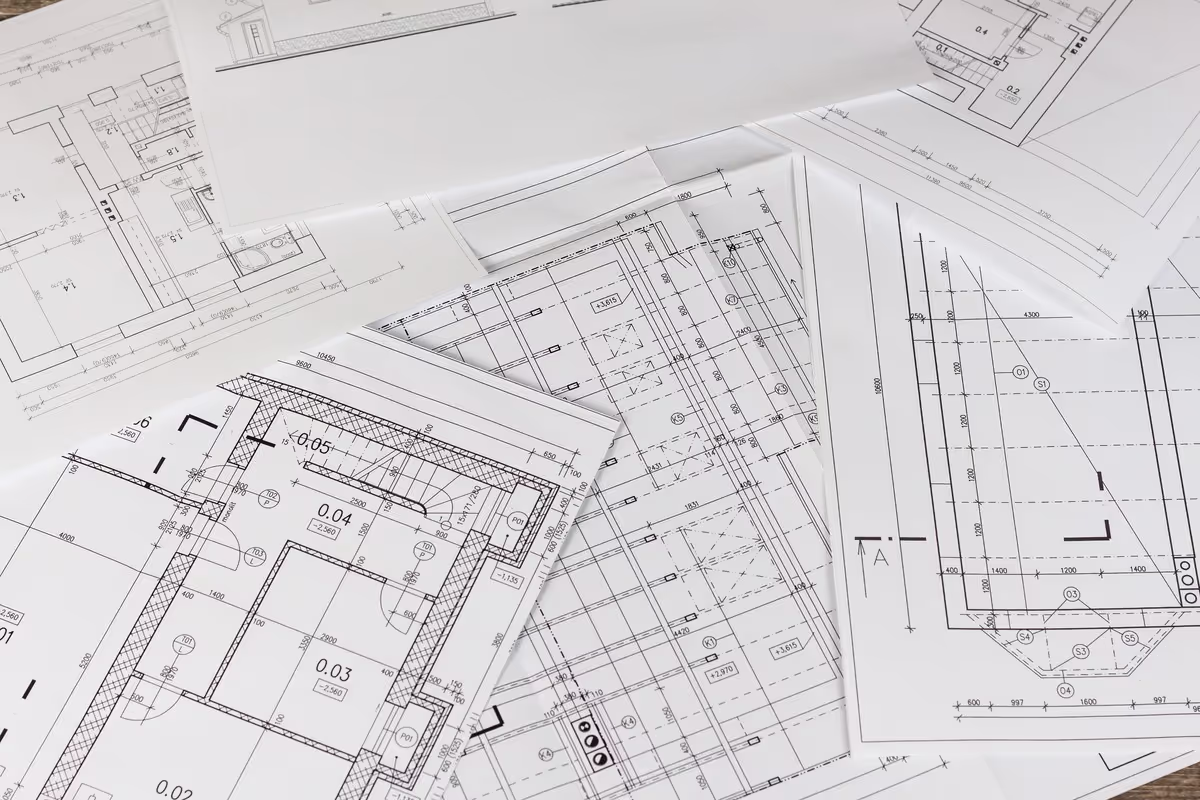 Architectural floor plans used during MVHR design for a London residential property