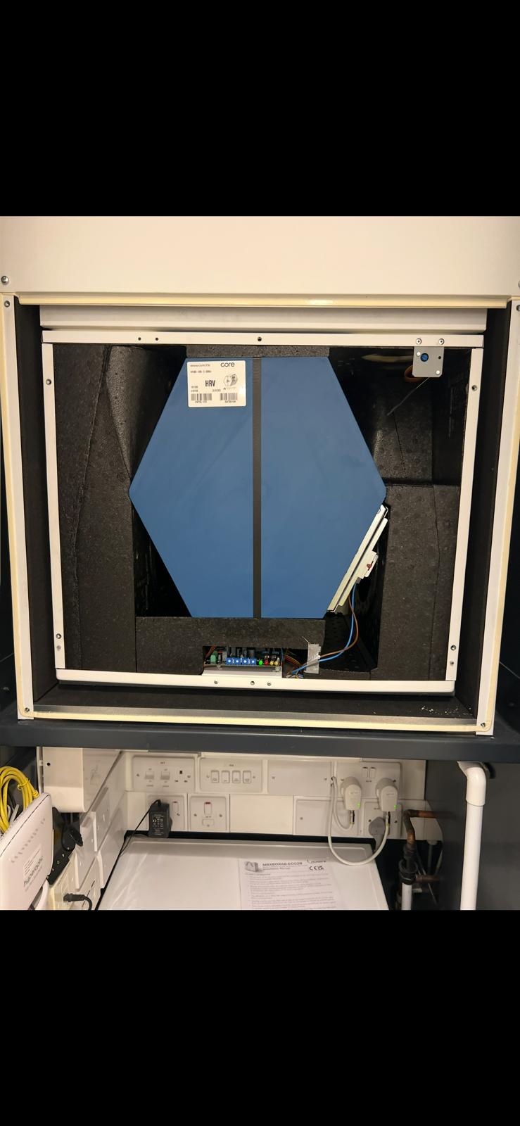 Domani Ventilation technician servicing a home ventilation system in London